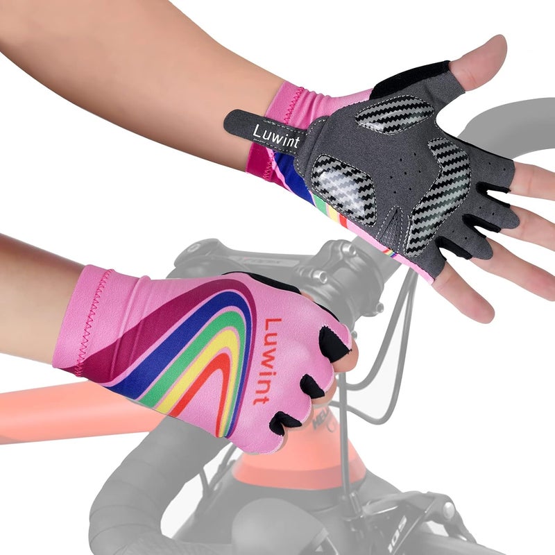 Luwint Kids Sport Gloves, Breathable Children Cycling Gloves Boy Girl 3-5 6-8 Years Workout Gloves for Bike Exercise Training - Image 1